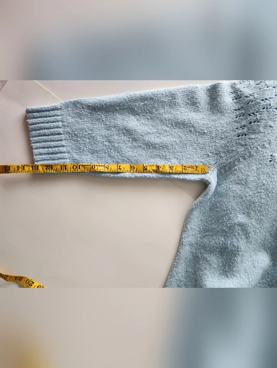 New Jones Wear Studio Light Blue Women's Knit Sweater - Picture 9 of 9